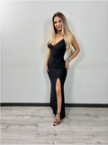 Elegant evening dress with small stones