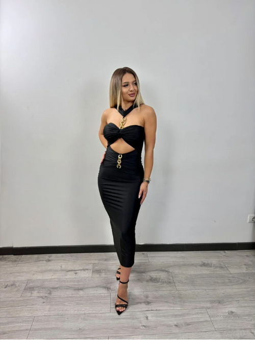 Elegant black special occasion dress